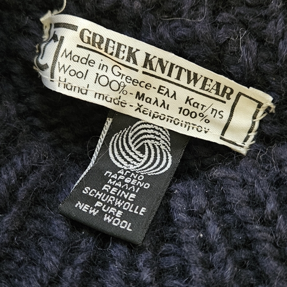 Handknit Greek Wool Sweater looks to be XL - Picture 4 of 15